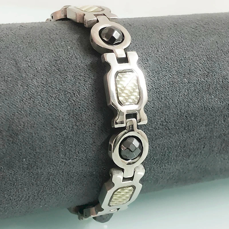 Healthy Power Increase Magnetic Therapy Men's Bracelet for Man 316l Stainless Steel Armband Male Bracelets Jewelry Gifts