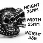 Gothic Skull Ring Black — Stainless Steel