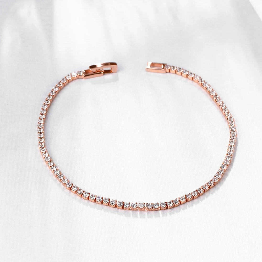 New 2&3&4mm Moisssanite Tennis Bracelet Original 925 Sterling Silver Jewelry Moisssanite Diamond Tennis Chain for Women