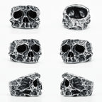 Broken Skull Cranium Ring — Stainless Steel