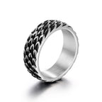 Fashion Punk Stainless Steel Fire Dragon Rings For Men Women Hip Hop Biker Vintage Vikings Animal Ring Amulet Jewelry