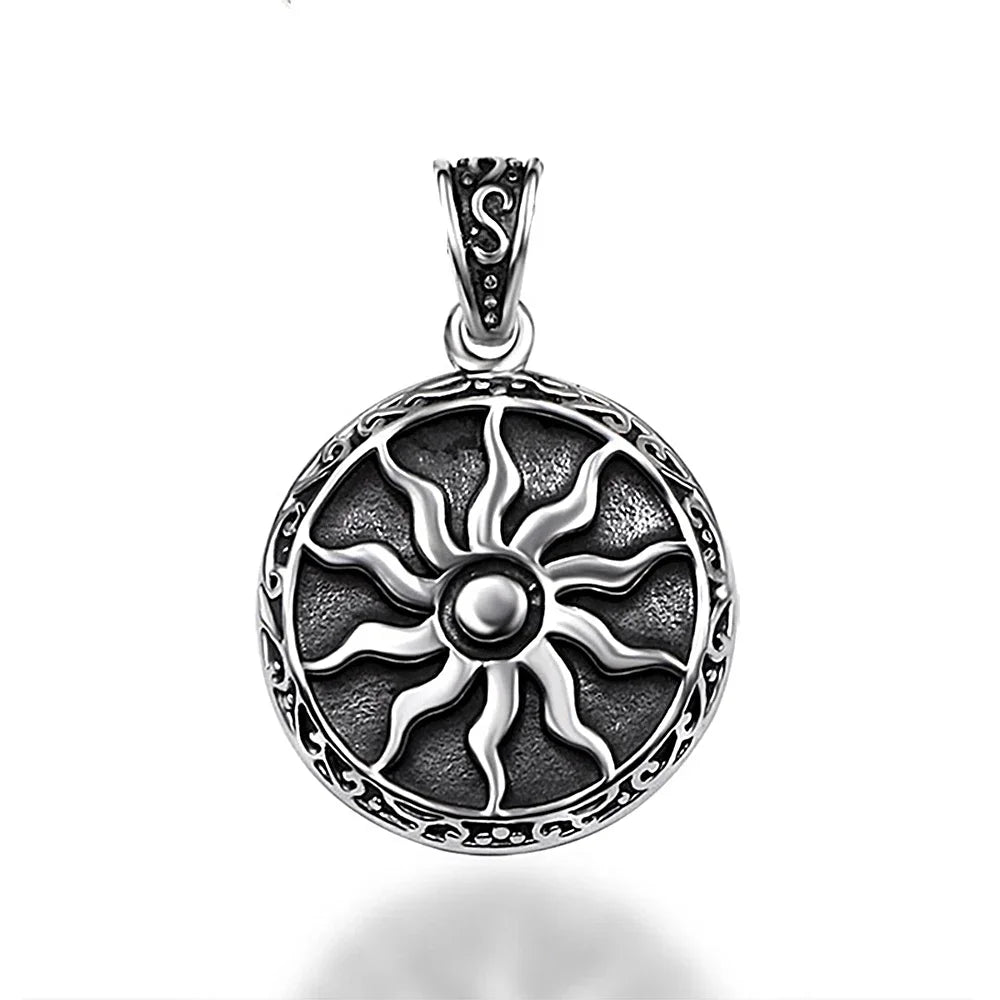 Apollo Sun God Stainless Steel Pendant Necklace