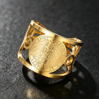 Archangel Saint Michael Gabriel Raphael Ring Adjustable Open Stainless Steel Protection Amulet Finger Rings Blessing