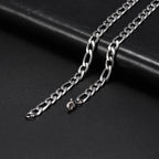 My Shape Basic Cuban Chain Necklaces for Men Chains Punk Figaro Box Curb Chain Chokers Lobster Clasp Fashion Male
