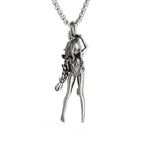 Gothic Succubus Pendant Necklace — Silver