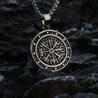 Vegvisir Norse Compass Pendant Necklace — Stainless Steel