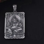 Retro Relief Yellow Jambhala Pendnat Necklace For Men Jewelry Good Luck Wealth Buddha Amulet Male Choker Accessories