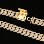 ESKEEM Customized Heavy Cuban Chain 22mm 5Rows Iced Out Cubic Cuban Link Chain Hiphop Necklace Bracelet Set Gift