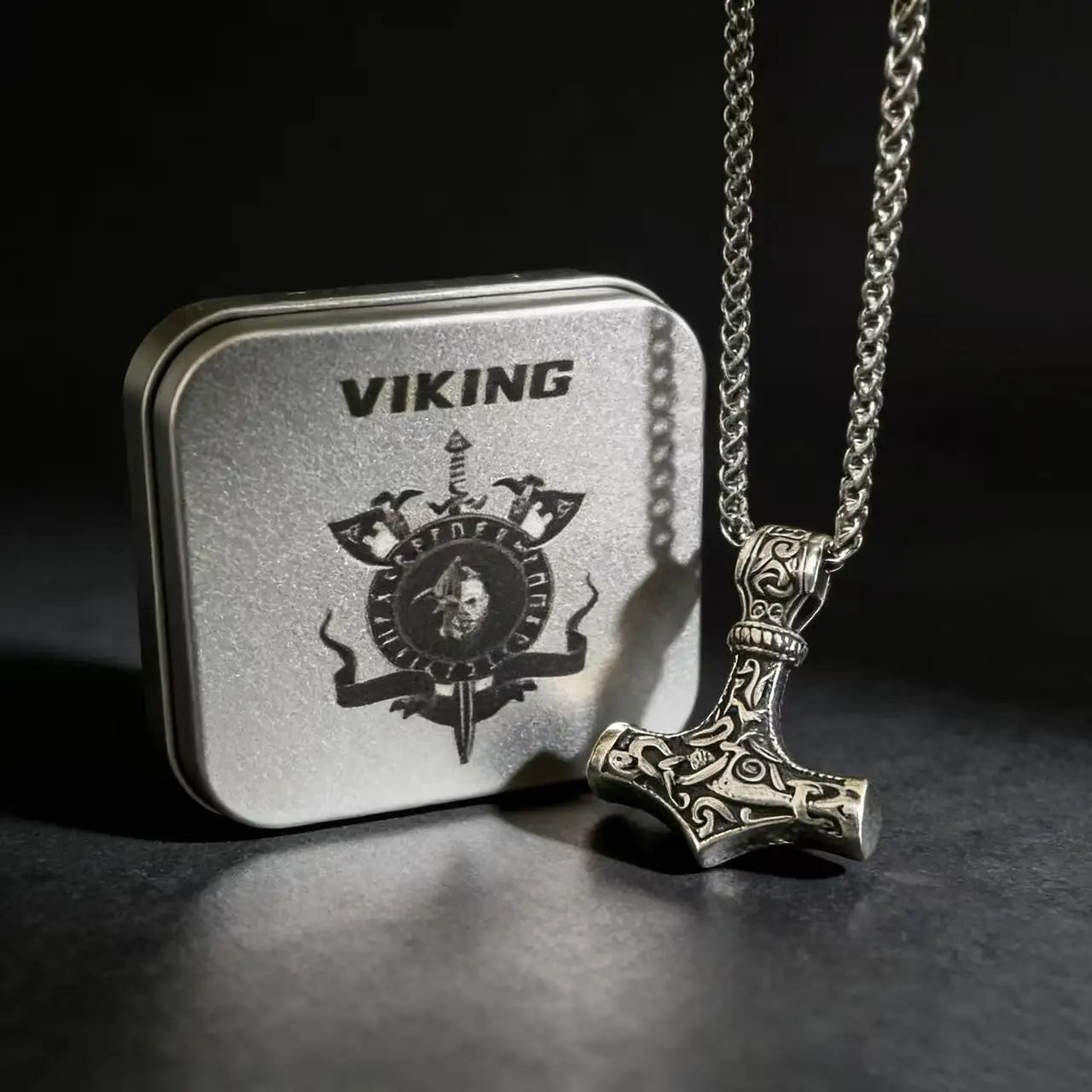 Thor Hammer Steel Pendant 316L Nordic Odin