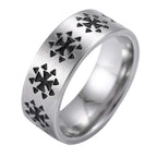 English Titanium Steel Christian Cross Bible Ring for Men and Women Personalized Ring Customize Ring Engraved Ring