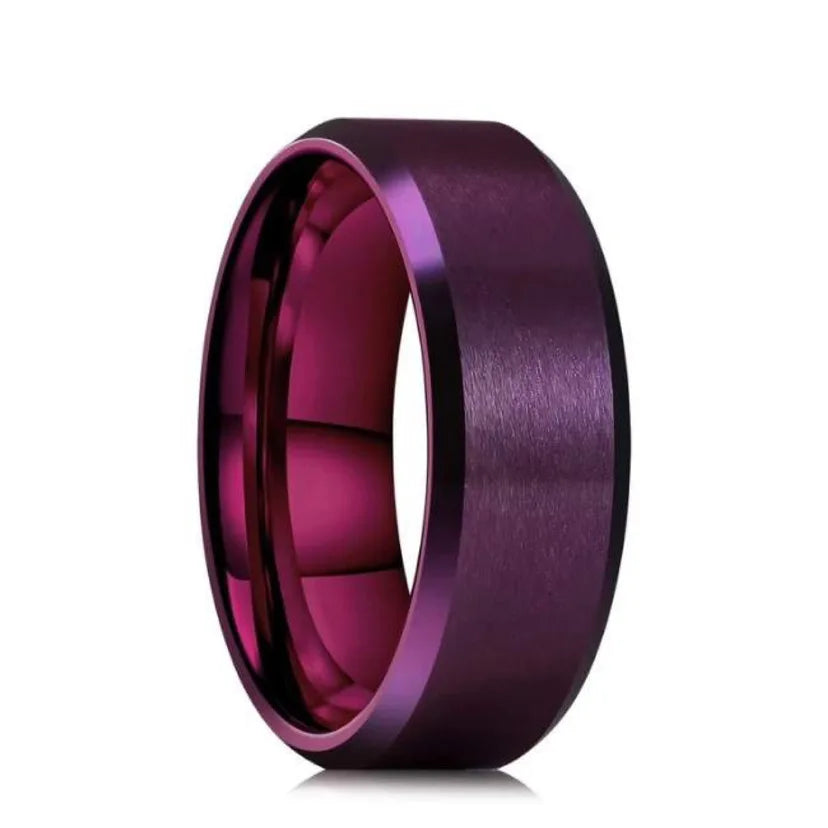 Brushed Dull Polish Silver Band Ring 4-8mm — Stainless Steel