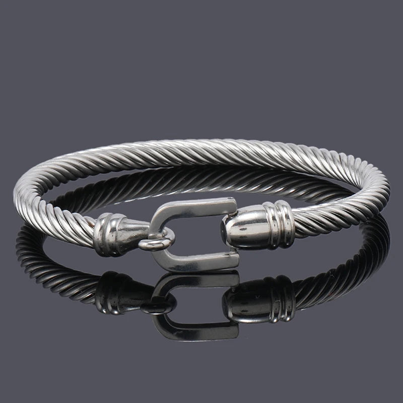 Rope Chain Bracelet — Stainless Steel, Black, Gold or Silver