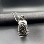 Prayer Bell Charm Pendant Necklace