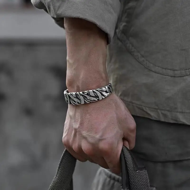 Men\'s Personalized Retro Ethnic Animal Pixiu Bangles Men Women Cuff Bracelets Casual Jewelry Gifts