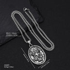 Crown Skeleton Pendant Necklace — Stainless Steel