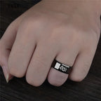 Uelf Punk Fashion Style Antique Retro Male Jewelry Viking Ring Female Black Dragon Amulet Vintage Norse Rune Rings For