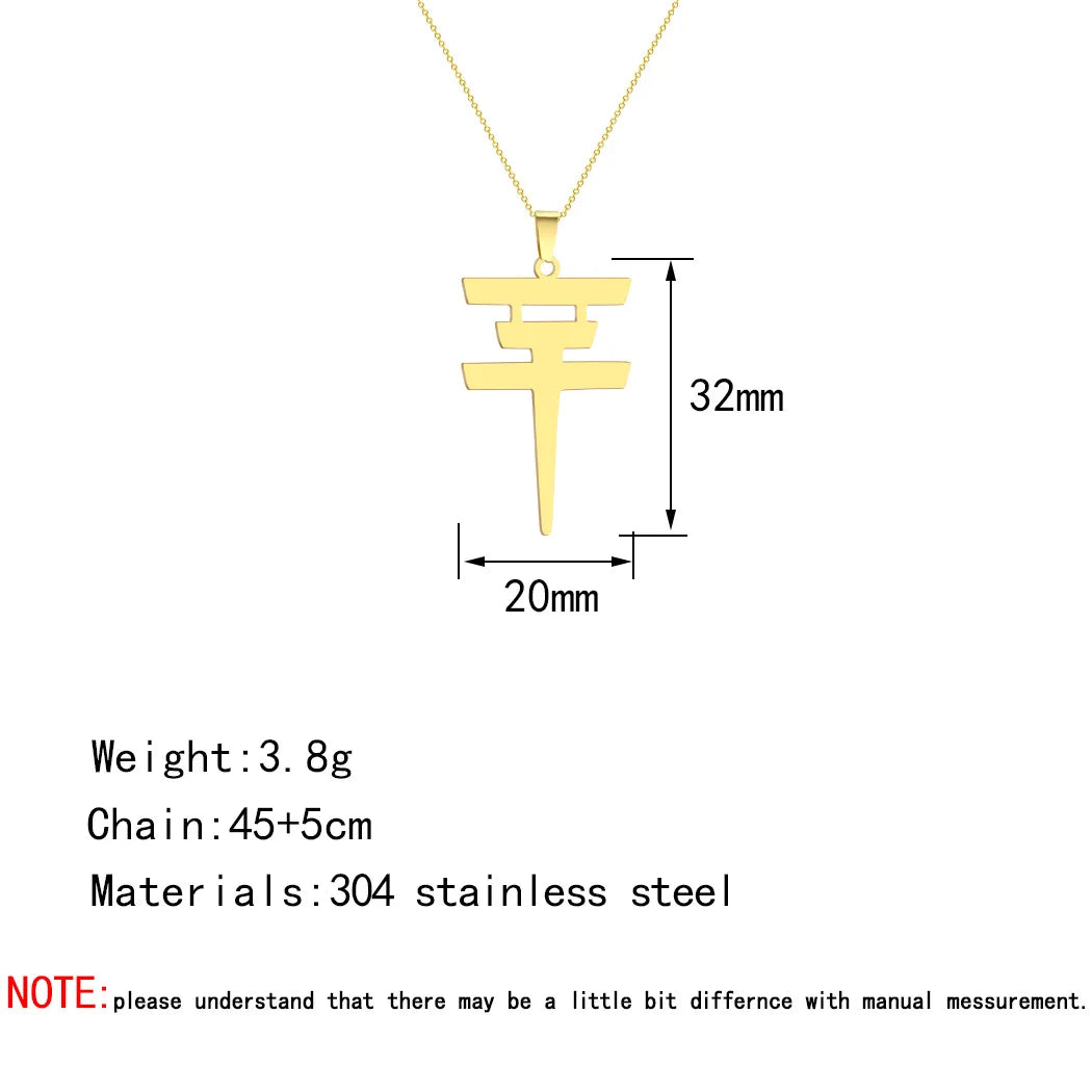 Fashion Women's Tokyo Hotel Necklace Stainless Steel Pendant Bill Kolitz Logo Jewelry Neckchain Snake Blade Choker