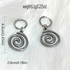 Swirl Hoop Earrings — Stainless Steel