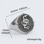 Viking Snake Skull Ring — Stainless Steel Punk