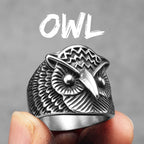 Owl Bird Ring — Stainless Steel