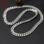925 Silver Chains Original Certified Cuban Chain Authentic 925 Solid Silver Necklace