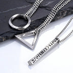 Viking Rune Mobius Pendant Necklace — Stainless Steel