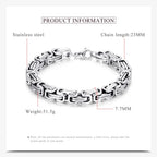 Motorcycle Steel Bracelet 8MM Biker Tough