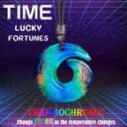 Super Cool Thermochromic Pendant Mysterious Lucky Time Necklace Brings Luck Fortune Awesome Color Changing Trendy