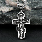 Fashion Stainless Steel Jesus Cross Crucifix Pendant For Men Women Punk Hip Hop Necklace Religion Amulet Jewelry Gifts Wholesale