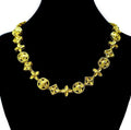 Luxury 24K 9999 Pure Gold real gold INS Wind Lucky Grass Necklace Women's All-match Necklace
