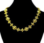 Luxury 24K 9999 Pure Gold real gold INS Wind Lucky Grass Necklace Women's All-match Necklace