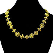 Gold Clover Leaf Chain Necklace — Minimal