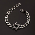 Star of David Bracelet — Stainless Steel