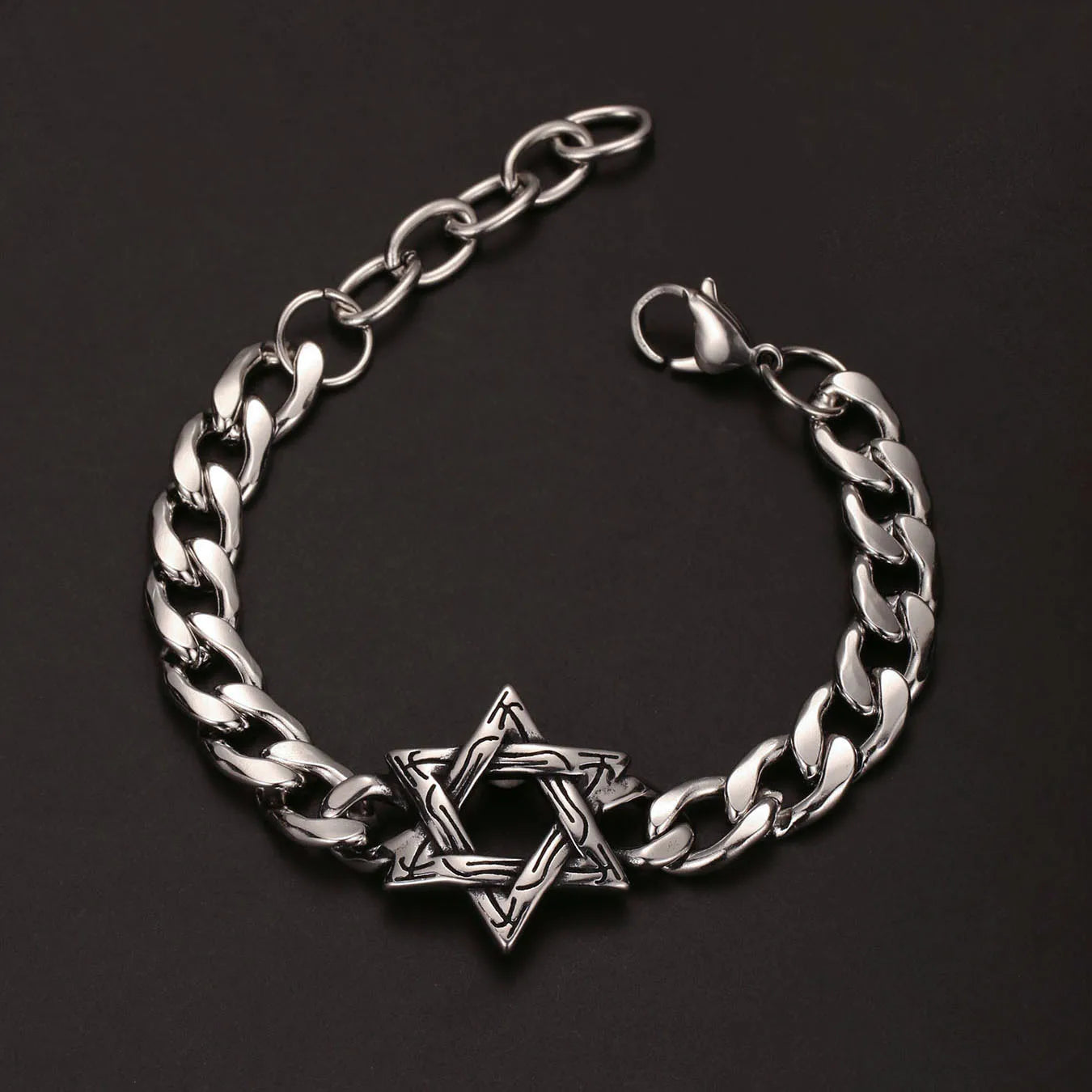 Star of David Bracelet — Stainless Steel