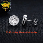 Iced Out Angel Stud Earrings — 925 Silver