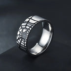 Men' Rings Homme Titanium Steel Ring For Men Spider's Web Oil Drop Punk Ring Fashion Jewelry Accessories Gift Wholesale