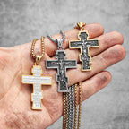 INRI Jesus Cross Pendant Necklace — Stainless Steel