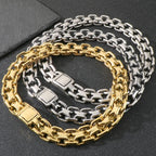 Vintage 50CM Long 20MM Width Choker Necklace Man Solid Polished Matte Stainless Steel Link Chain Necklaces for Men Male