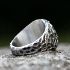 2023 NEW Men's 316L Stainless-Steel Rings Viking Runes Compass Totem Odin Meteorite Fashion Jewelry for Gift Free Shipping