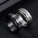 Rotatable Arabic Numeral Ring — Anti-Anxiety, Stainless Steel