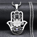 Hamsa Ankh Eye of Horus Pendant Necklace