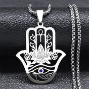 Hamsa Ankh Eye of Horus Pendant Necklace