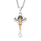 Cross Jesus Christ Steel Pendant 316L Religious