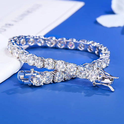 7MM Iced Out Silver Bracelet