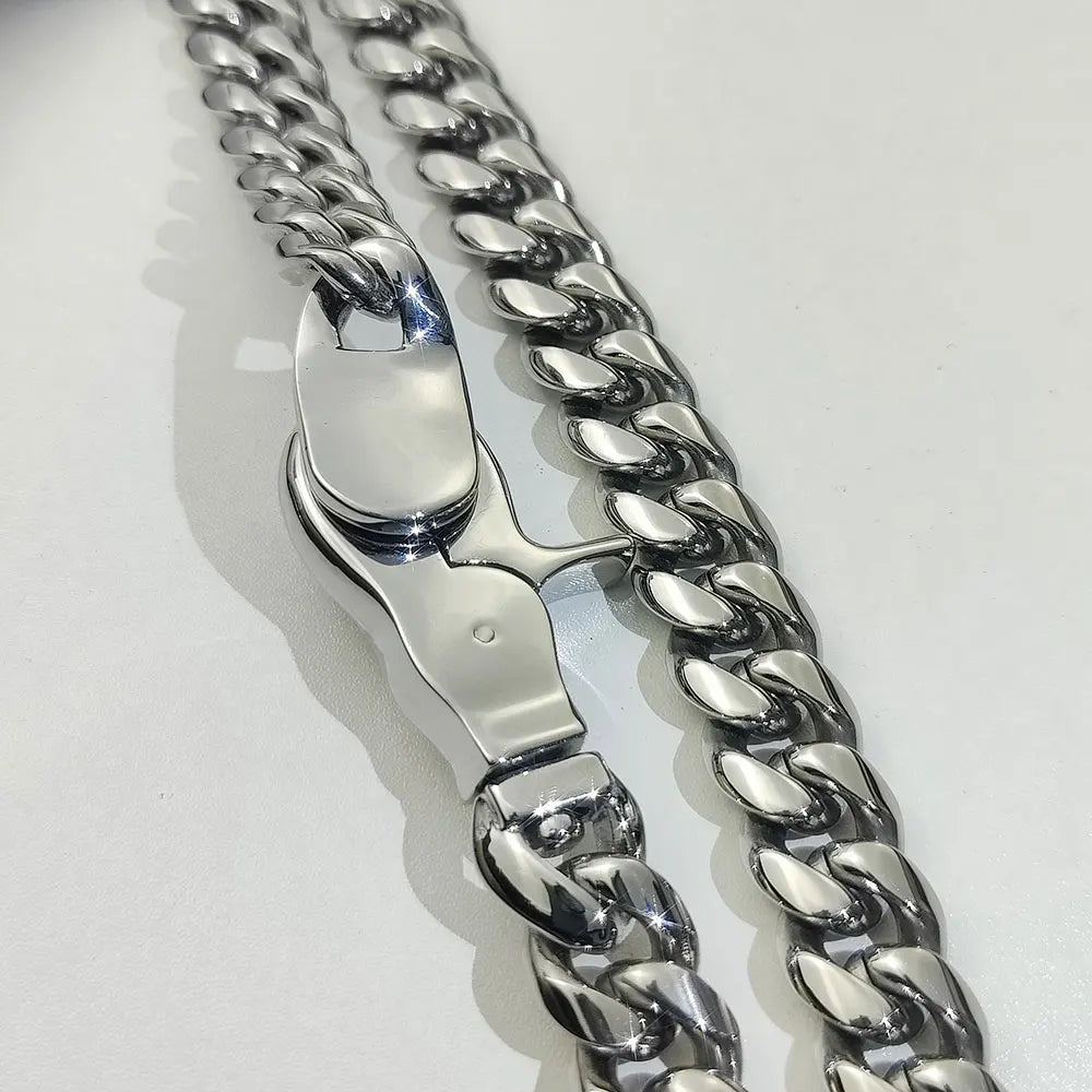 Stainless Steel Cuban Chain Necklace Miami
