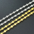 Round Stone Star CZ Bracelet — Stainless Steel