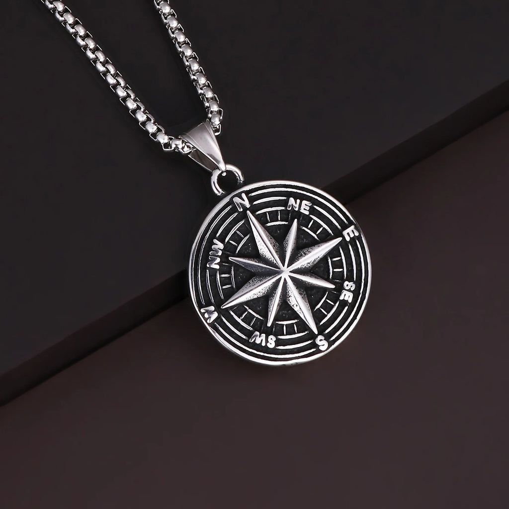 Viking Dragon Stainless Steel Pendant Necklace