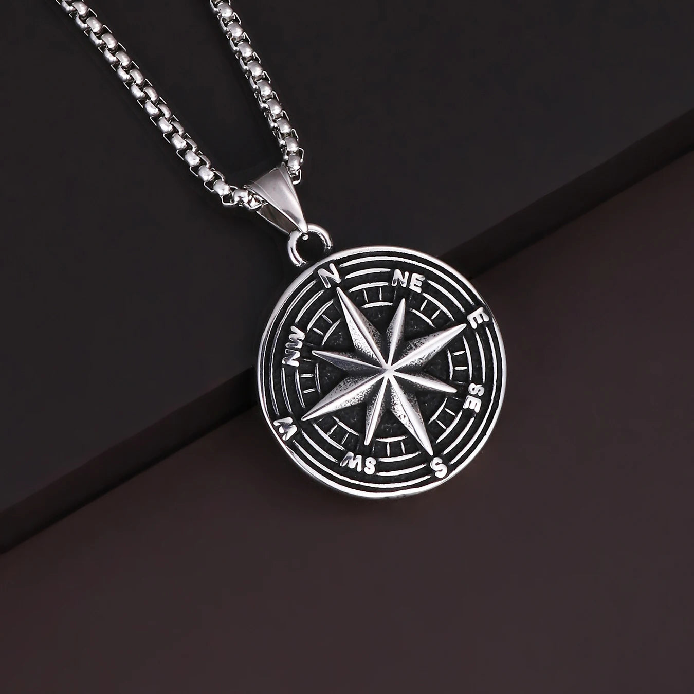 Viking Dragon Stainless Steel Pendant Necklace