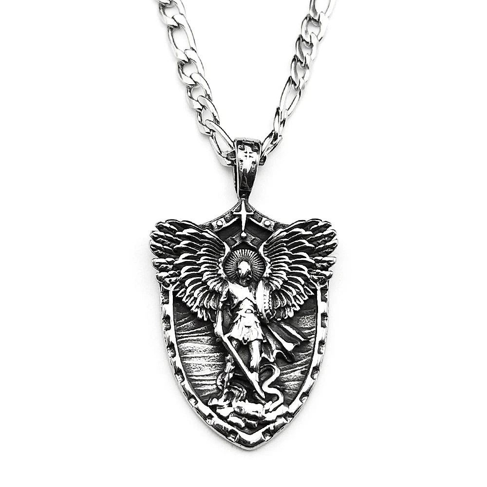 Vintage Saint Michael Silver Necklace