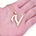 Initial 26 Letters Pendant Stainless Steel Necklaces For Women Men Accessories English Alphabet Necklace Fashion